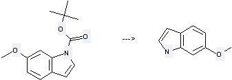 1-(tert-Butoxycarbonyl)-6-methoxyindole can be used to produce 6-Methoxy-indole. 